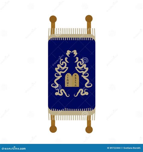 Torah Icon, Flat, Cartoon Style. Scroll Isolated On White Background. Vector Illustration, Clip ...