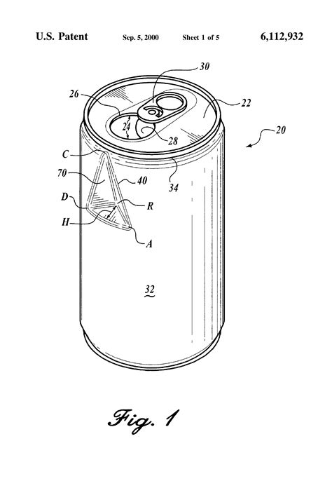 Patent US6112932 - Beverage can with flow enhancing sidewall structure - Google Patents