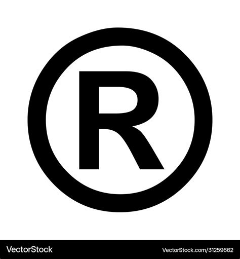 Registered trademark symbol Royalty Free Vector Image