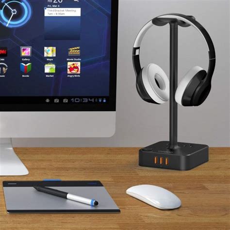 Headphone Stand with USB Charger COZOO Desktop Gaming Headset Holder ...