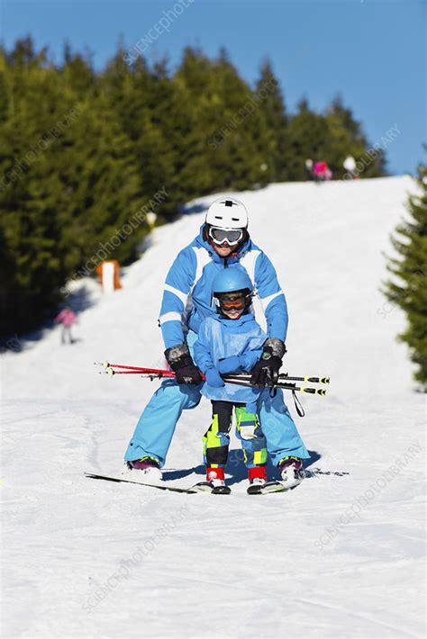 Ski lesson - Stock Image - F024/7547 - Science Photo Library