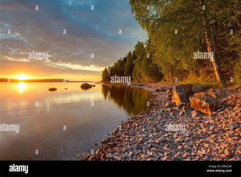 Lake Siljan, Leksand kommun, Dalarna, Sweden Stock Photo - Alamy