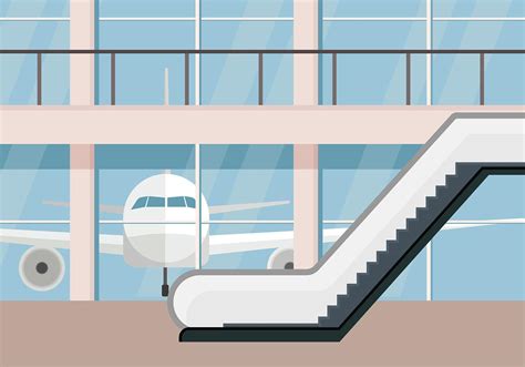 Escalator Airport Free Vector 144491 Vector Art at Vecteezy