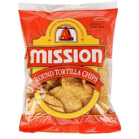 Mission Yellow Round Tortilla Chips - 3 oz. bag, 48 per case, 48-3 ...