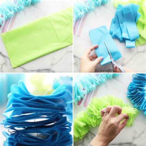 DIY Ruffled Tissue Paper Garland - Pretty Providence