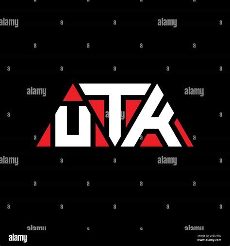 UTK triangle letter logo design with triangle shape. UTK triangle logo design monogram. UTK ...