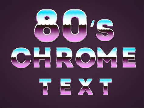 80s Chrome Font [FREE & Online] - MockoFUN