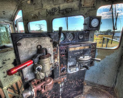 Diesel Locomotive Cab Photograph by Greg Hager - Pixels