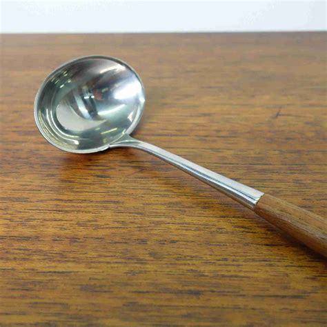 60s Teak handled sauce spoon - Mark Parrish Mid Century Modern