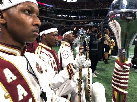 For marching bands at black schools, it's about showmanship