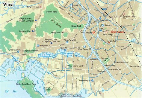 Wuxi Tourist Map, China Wuxi Tourist Map - Wuxi Travel Guide