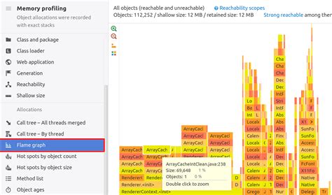 YourKit Java Profiler help - Allocation flame graph