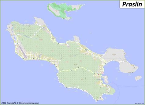 Praslin Map | Seychelles | Detailed Maps of Praslin Island