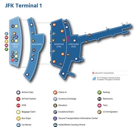 Jhon F. Kennedy Airport(JFK) Terminal Maps, Shops, Restaurants, Food ...