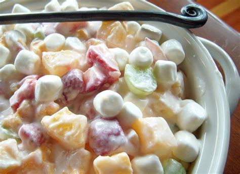 24 hour fruit salad with marshmallows and sour cream