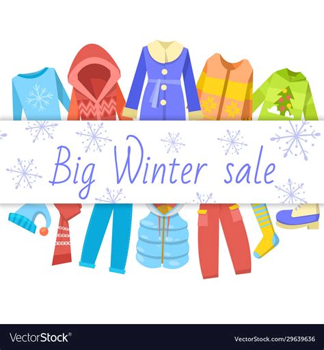 Winter sale clothing banner Royalty Free Vector Image