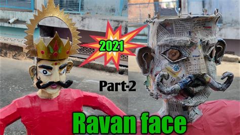 how to make ravan face at home| रावण का मुंह कैसे बनाएं|ravan making video|cp craft - YouTube