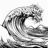 Tsunami Coloring Pages  Free & Printable sketch template