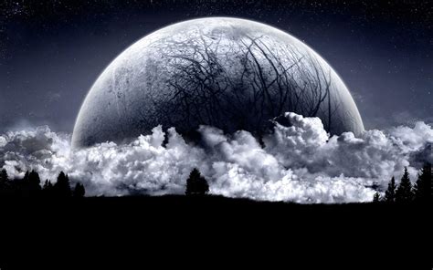 Moon Sky Anime Dark Wallpapers - Wallpaper Cave