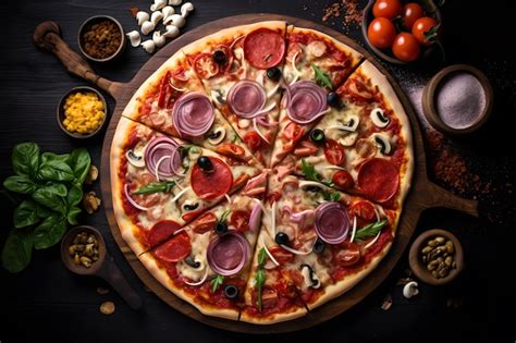 Premium AI Image | Gourmet Pizza with Toppings