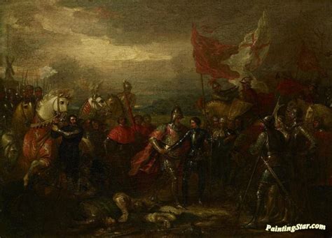 Edward Iii With The Black Prince After The Battle Of Crecy Artwork By Benjamin West Oil Painting ...