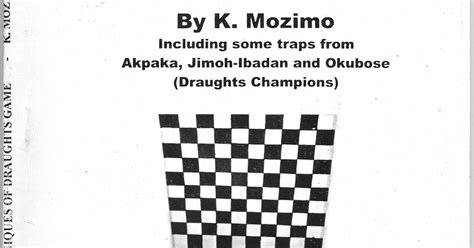 TECHNIQUES OF DRAUGHTS GAME (MIRRORED VERSION) (HARD COPY AVAILABLE)