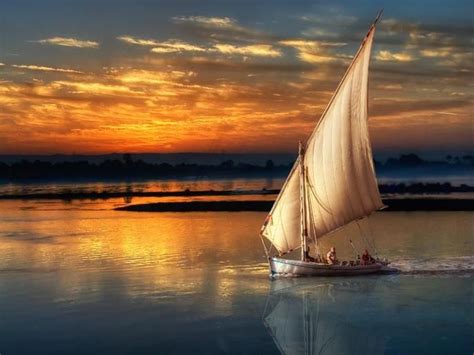 Sunset in Nile river (via Egyptian Museum) | Nile river, Nile, Nile ...