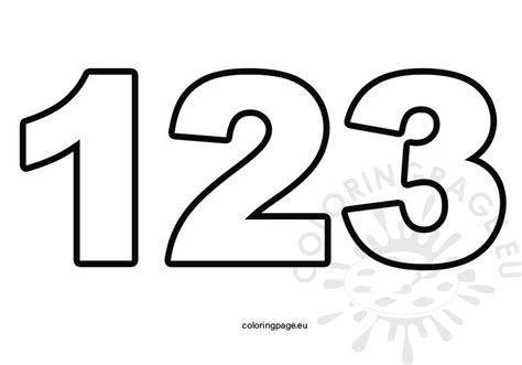 123 number template | Coloring Page