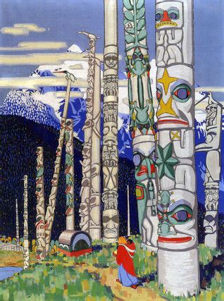 Totem Pole Painting at PaintingValley.com | Explore collection of Totem Pole Painting