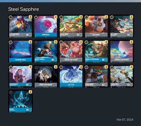 Steel Sapphire Lorcana Deck • Lorcana.GG