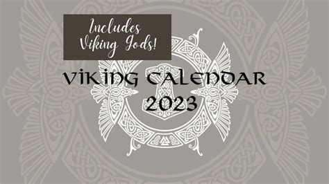 Digital Viking Calendar Viking Calendar 2023 Calendar With - Etsy