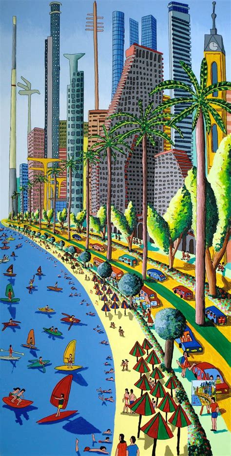 naive urban painting cityscape landscape paintings by raphael perez ...