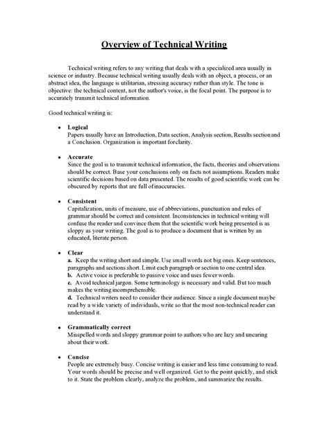 33 Good Technical Writing Examples (Word & PDF) ᐅ TemplateLab