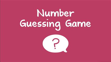 Number Guessing Game - YouTube