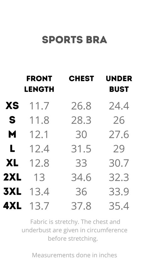 BRAS | SIZE CHARTS – Iron Yokai