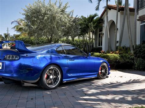 Blue Supra HD desktop wallpaper : Widescreen : High Definition : Fullscreen