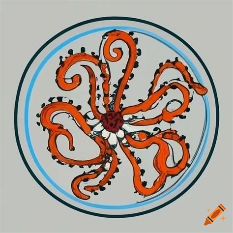 Octopus noodle logo design on Craiyon