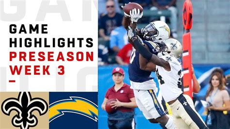 Saints vs. Chargers Highlights | NFL 2018 Preseason Week 3 - YouTube