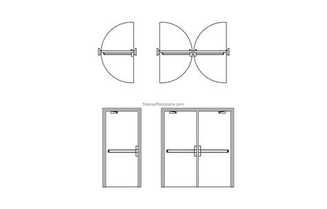 Panic Bar Door - Free CAD Drawings