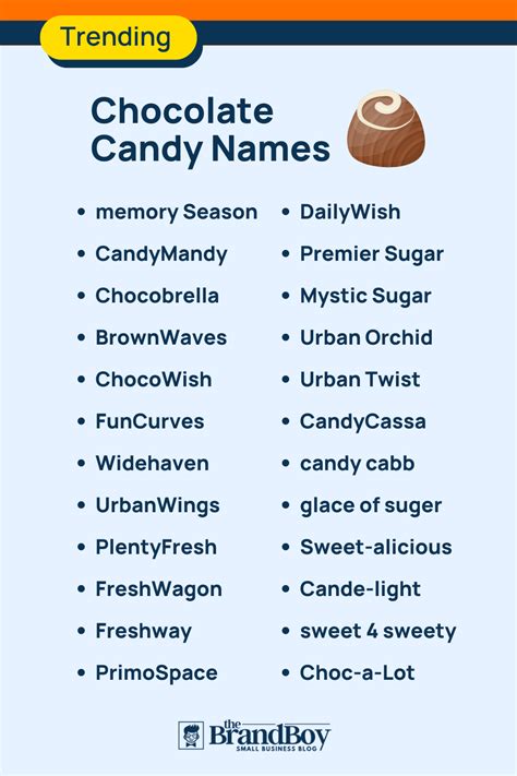 468+ Catchy Chocolate Candy Names and Ideas - TheBrandBoy.Com