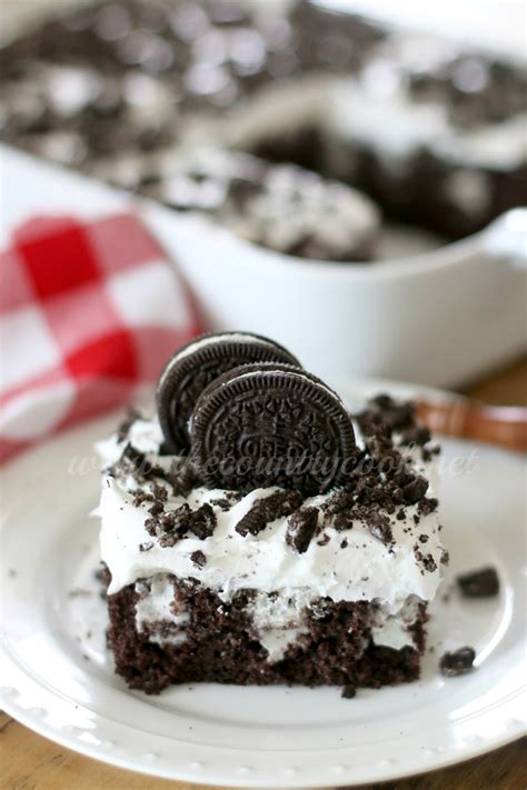 Oreo Pudding Poke Cake - The Country Cook