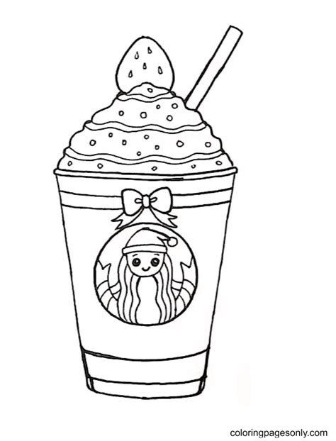 Cup Starbucks Drink Coloring Page - Free Printable Coloring Pages