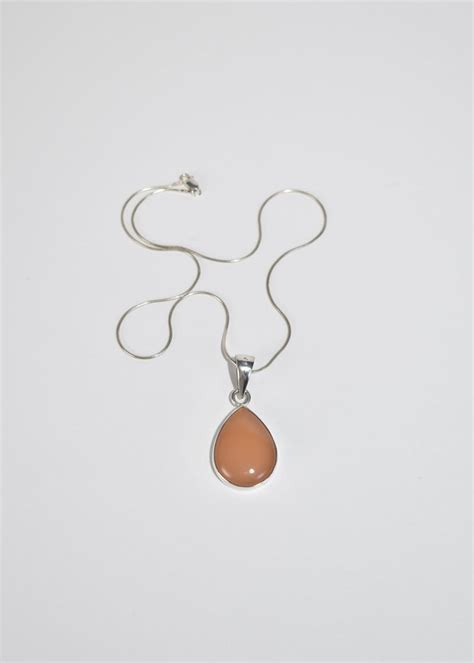Moonstone Teardrop Necklace For Sale at 1stDibs