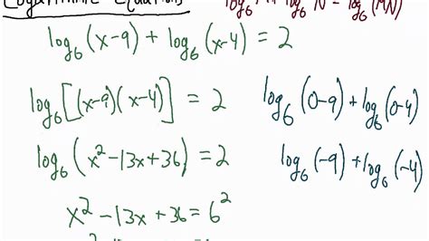 Logarithmic Equations - Example 3 - YouTube