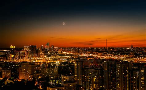 View Of Cityscape At Nighttime · Free Stock Photo