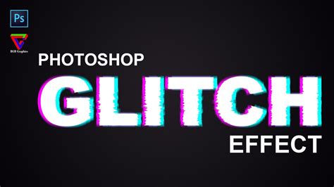 How to make/design Glitch Text effect in Adobe Photoshop - YouTube