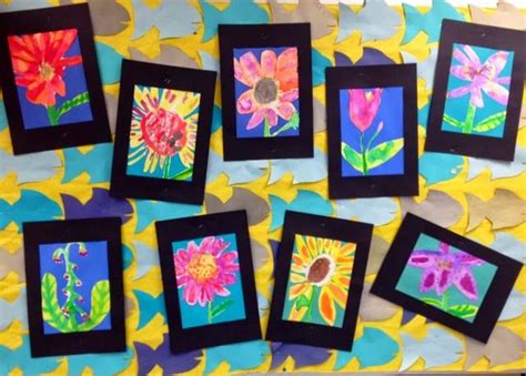 Art with Mr. Giannetto: 1st Grade: Flowers | Spring art projects, Grade 1 art, Kindergarten art