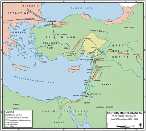 Holy Land Map Crusades