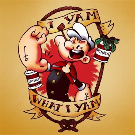 “I YAM WHAT I YAM” #popeye #tattoo #iamwhatiam... - Inkbyte Studios