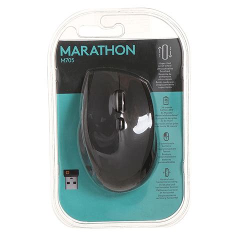 Logitech M705 Marathon Wireless Mouse ( Black ) - 1000 DPI, 3-Year ...